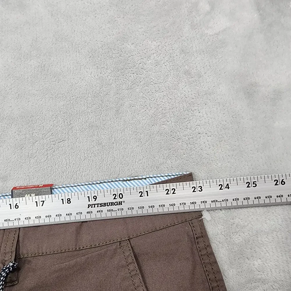 NEW Beverly Hills Polo Club Shorts Mens 44 Brown Cargo Modern Stretch Casual